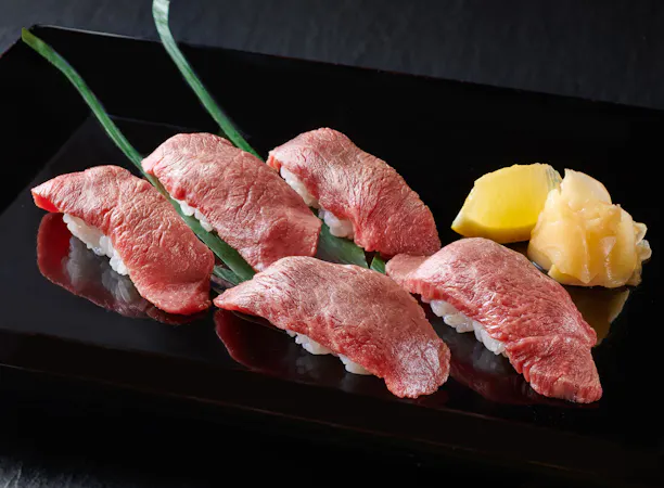 別注料理 近江牛の炙りにぎり