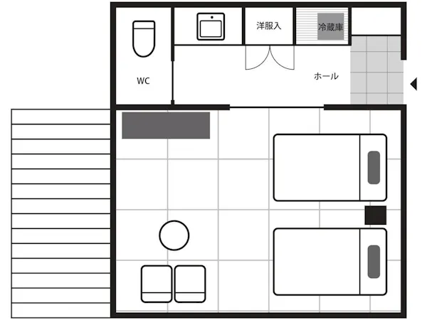 102 菫 1階の和室10畳