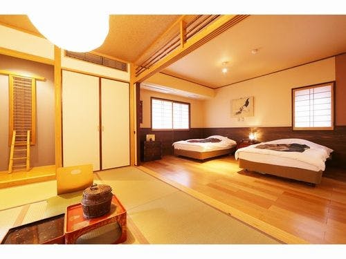 露天風呂付き和洋室１階　ツイン＋京間6畳