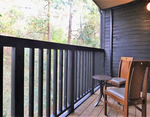 洋室24.9平米のベランダ