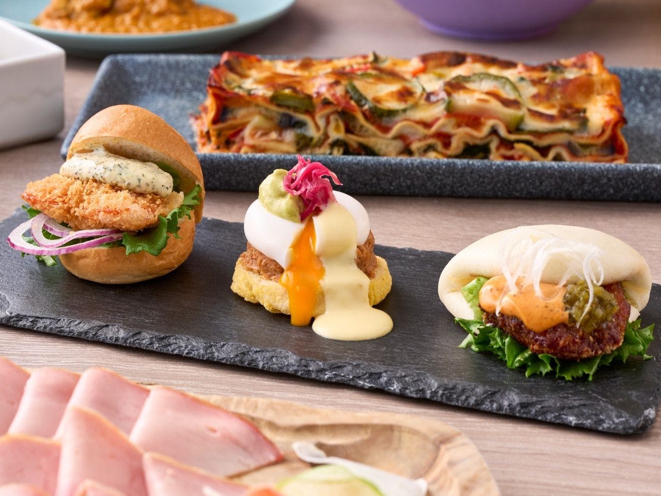 조식 뷔페 버거 3종 이미지