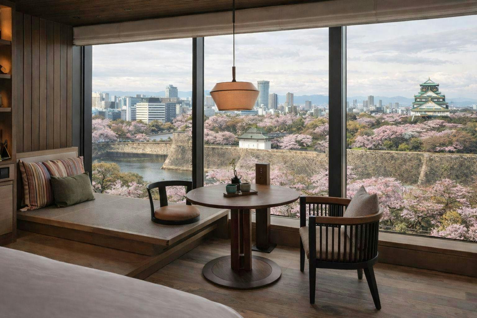 วิวซากุระที่มองเห็นได้จากห้องพัก