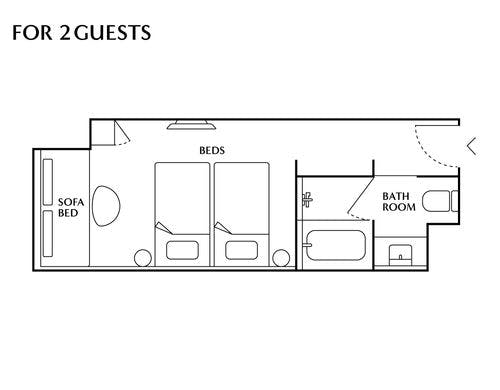 グランテトラベイサイド＿2名利用時の客室