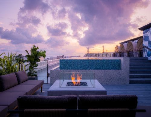 インフィニティプール＿ファイヤーピット