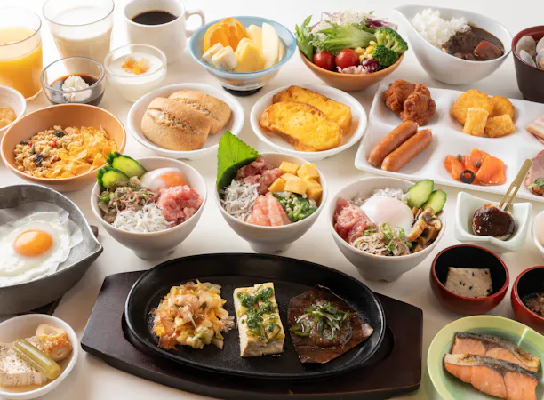 【お食事】朝食バイキングの一例