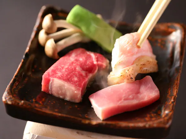 【特選プラン】<2食付>【味覚探訪信州ブランド肉3種食べ比べ】 硫黄香る温泉を心ゆくまで