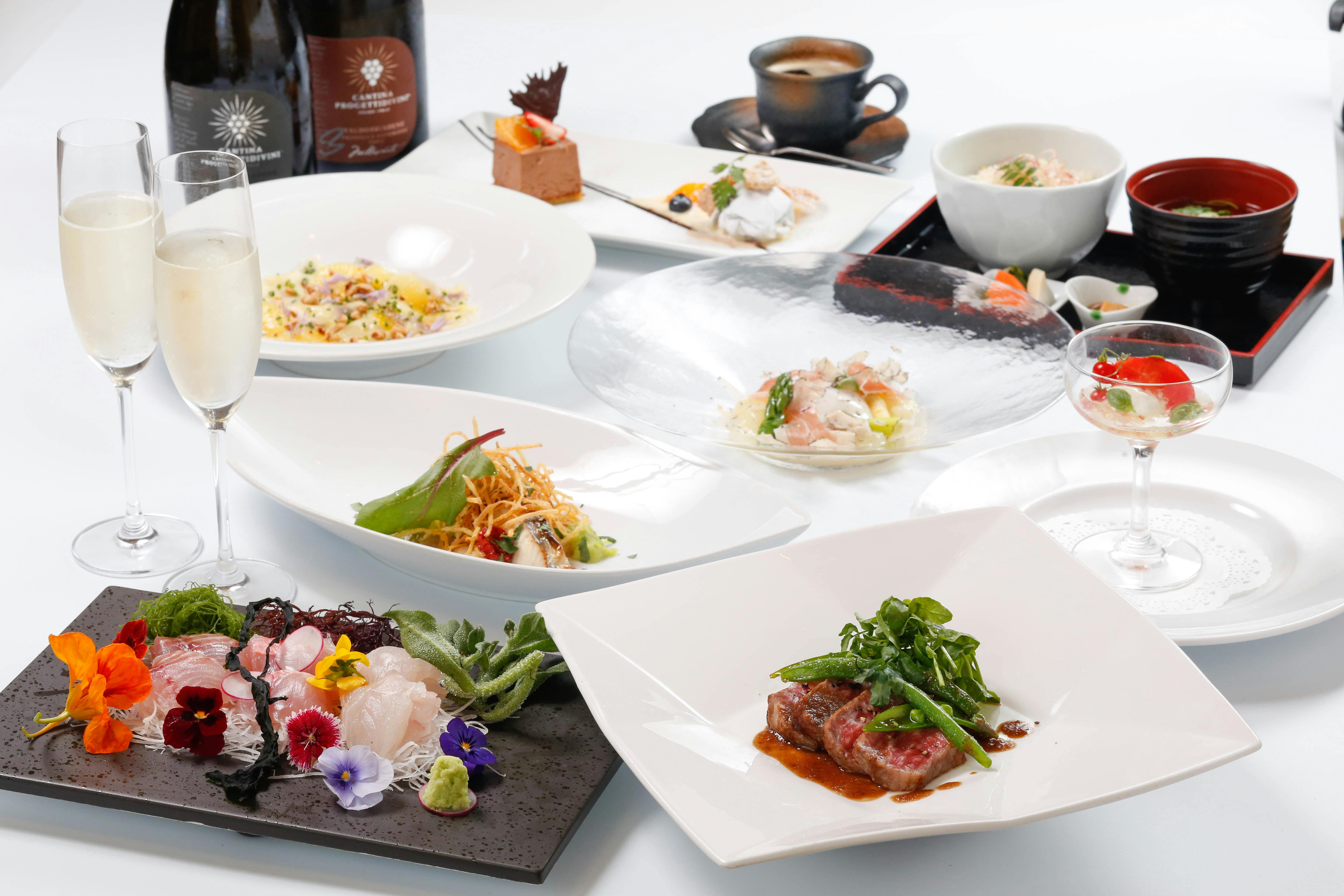 毎月変化するフルコースディナー。