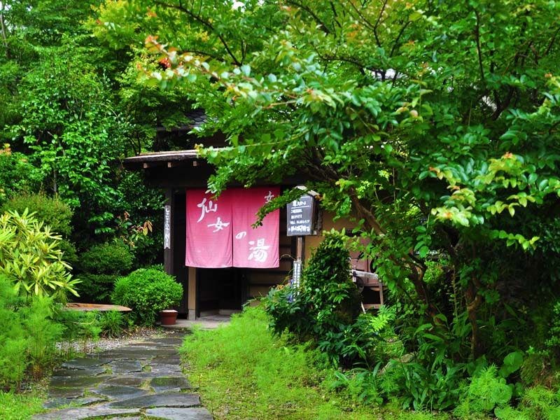 女性用大露天風呂入口