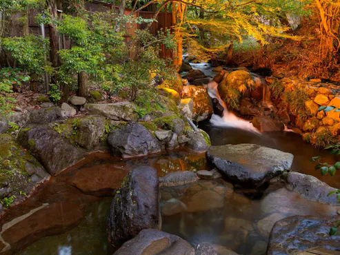 デラックスルームの露天風呂