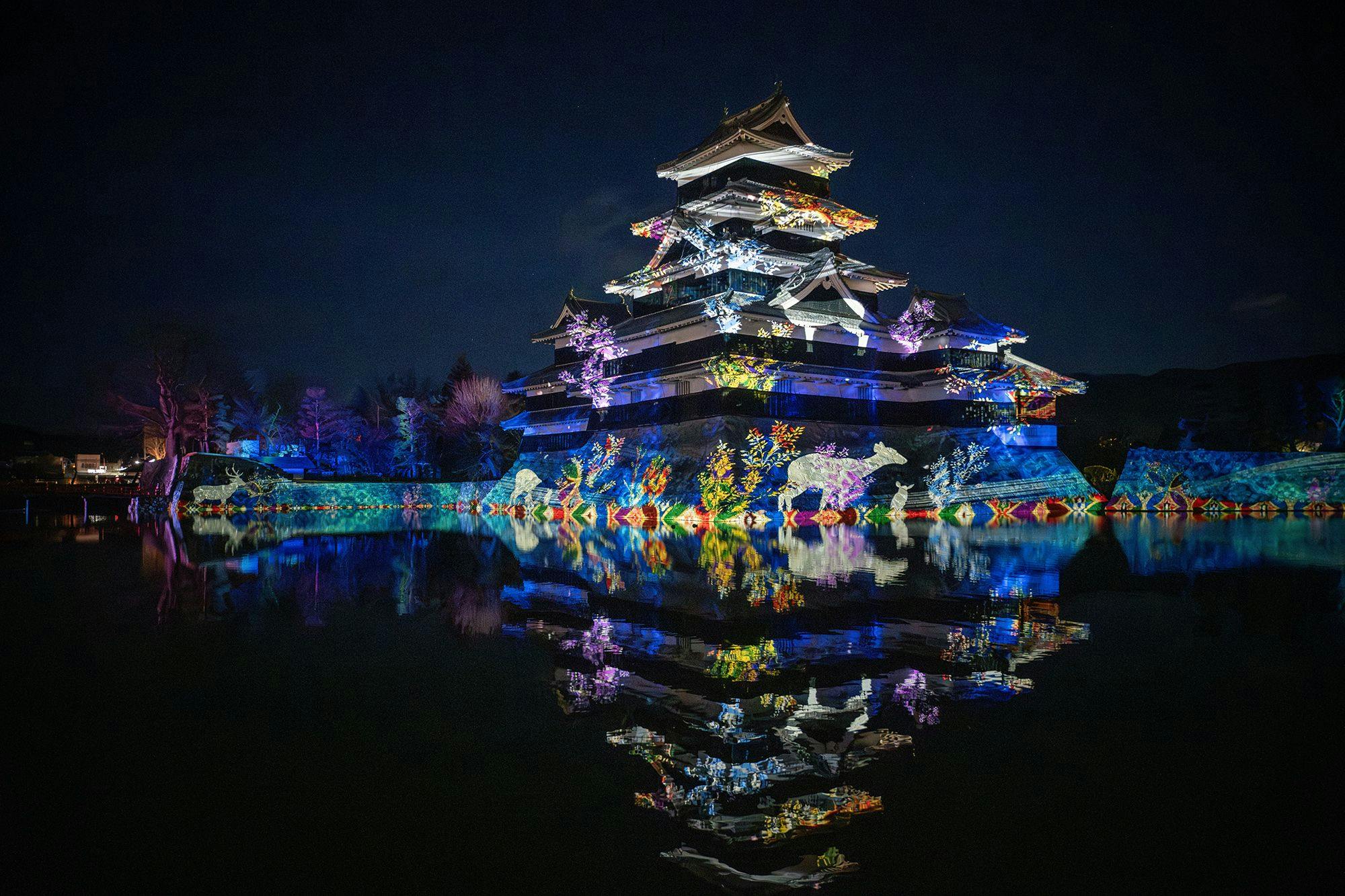 松本城プロジェクションマッピング