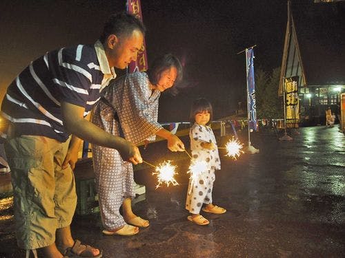 縁日・お祭り広場（花火も楽しめます）