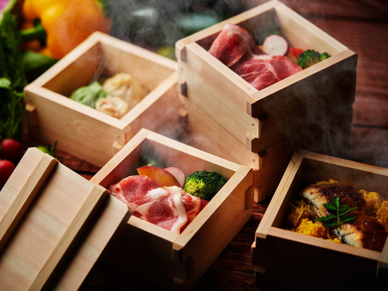 「霧島湯けむりテラス」蒸篭蒸し