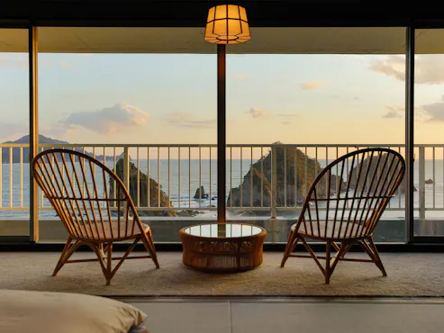 【Pulau Sanshiro & Pemandangan Teluk Suruga】Kamar gaya Jepang 12 tatami + Beranda luas