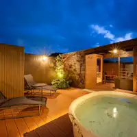 テラス・専用サウナ・水風呂・露天風呂