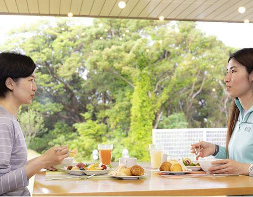 朝食「ビュッフェコーナー」でゆっくり