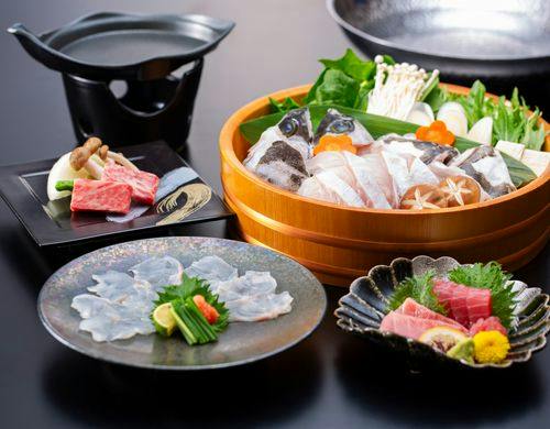 まぐろとくえの料理