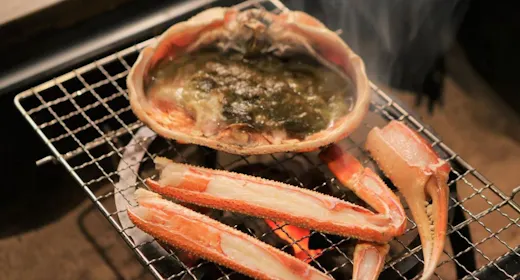 【冬一番人気】タグ付松葉ガニ付!冬の味覚が会席で楽しめる「カニ囲炉裏会席プラン」快眠セラピー無