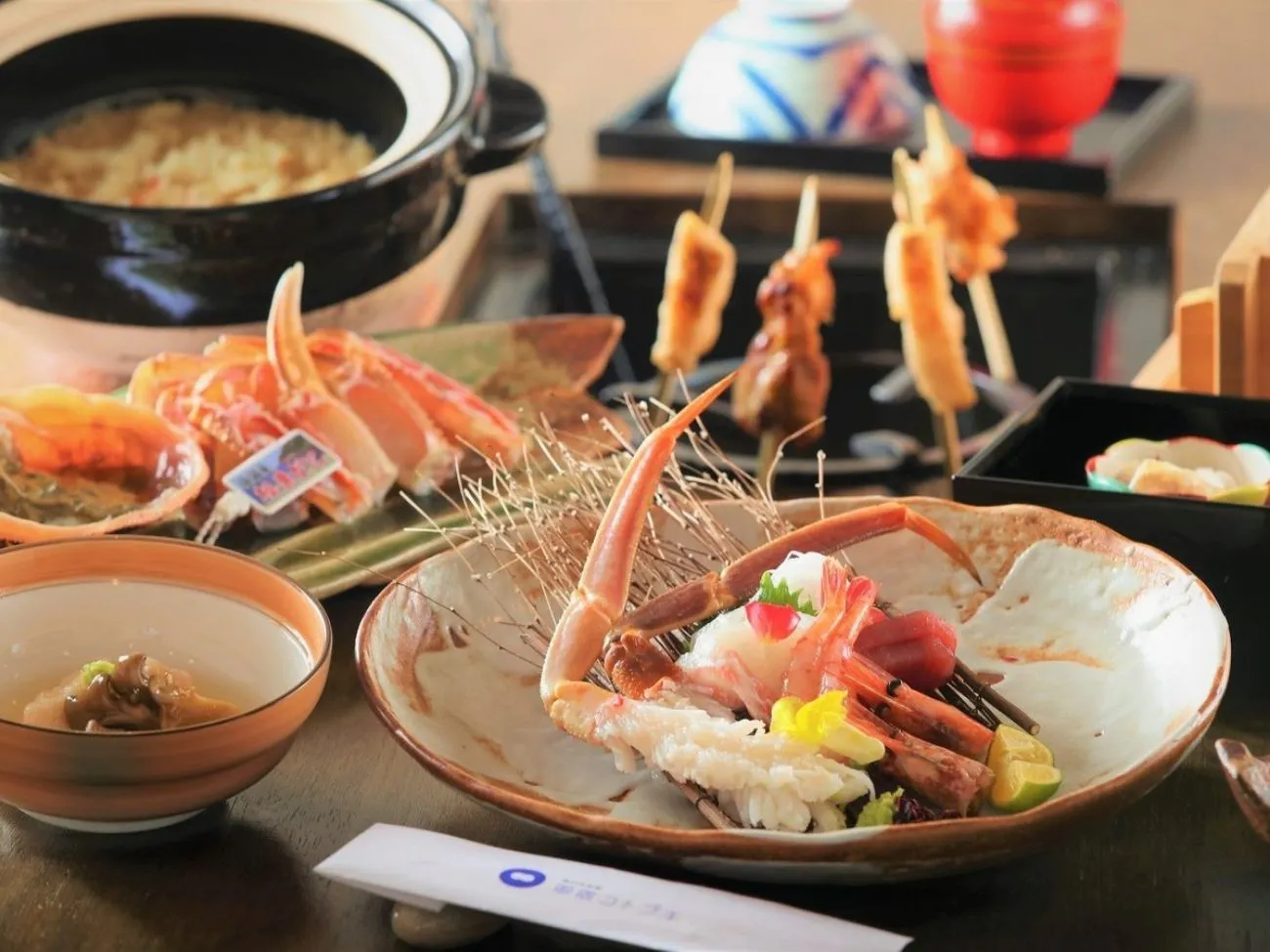 Kế hoạch tiệc kaiseki bếp lửa với cua