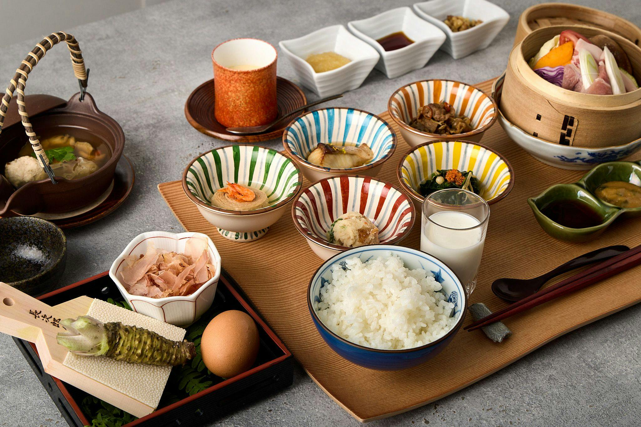 別所温泉 緑屋 朝食メニュー（一例）