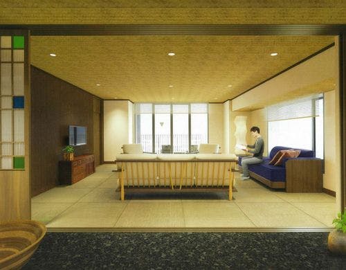 ロイヤルスイート畳スペース。