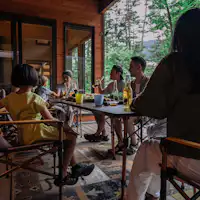 雨の日でも問題なくBBQを楽しめます。