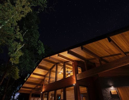 お庭からの星空。