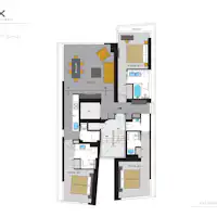 フロアプラン301 3ベッドルーム