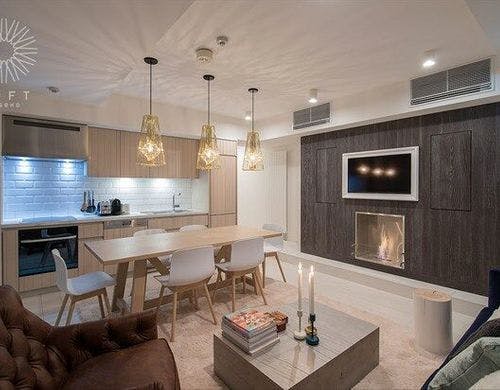 ゆったりとしたキッチンダイニングエリア