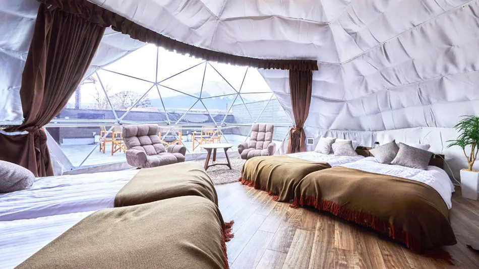 Panoramic Mt. Fuji Views from All Rooms – VISION GLAMPING Resort & Spa YAMANAKAKO