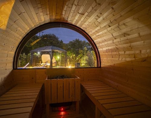 本格的な自慢のバレルサウナです。