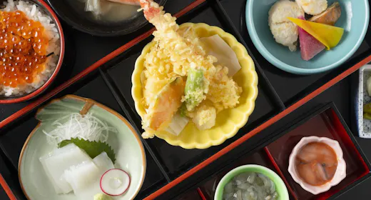 <ホテルdeグルメ/2食付>自家製いくら小丼に天ぷら・帆立のバター焼の北海御膳@4800円&朝食付