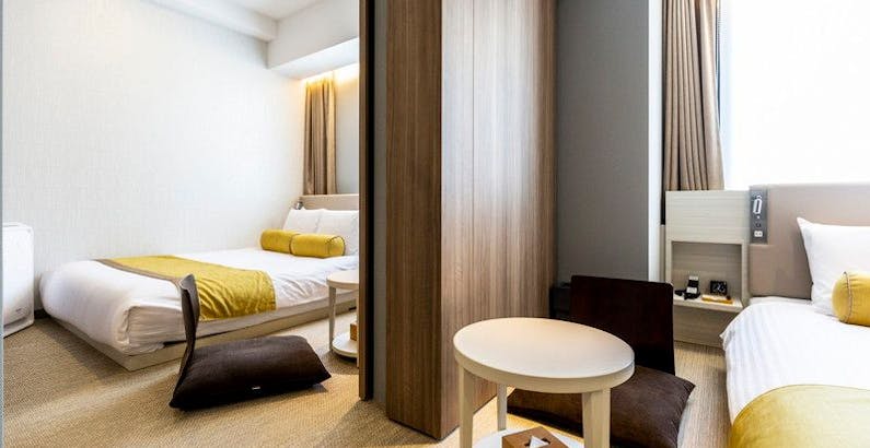 コネクティングルーム 和ダブル 和ダブル 禁煙 朝食付 ファミリールームプラン 最寄り駅 北新地駅徒歩5分 淀屋橋駅徒歩6分 プラン ライズ ホテル大阪北新地 一休 Comビジネス