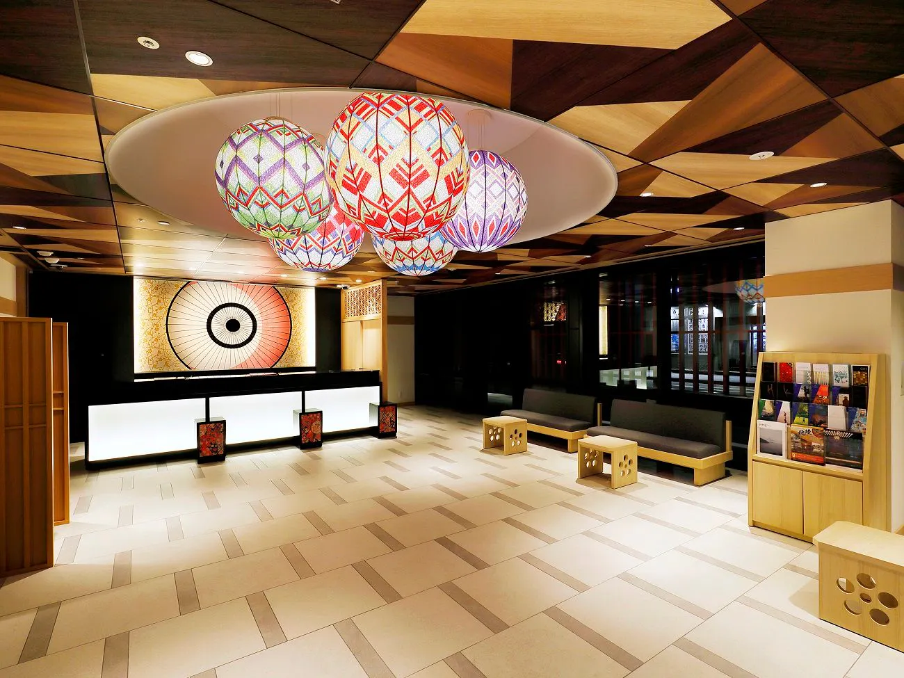 A lobby that combines functionality and stylish design