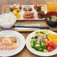 朝食盛り付け例