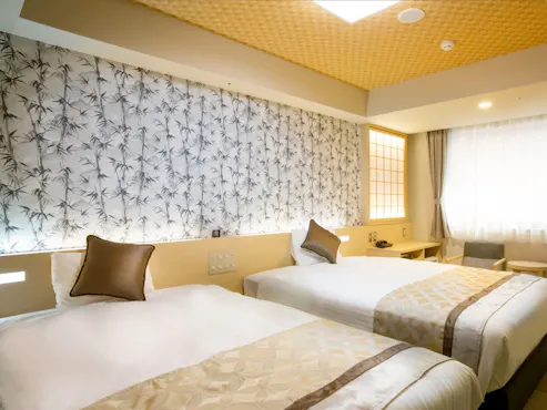 Deluxe Twin <ห้องพักเสื่อทาทามิ, พร้อมอ่างอาบน้ำ>