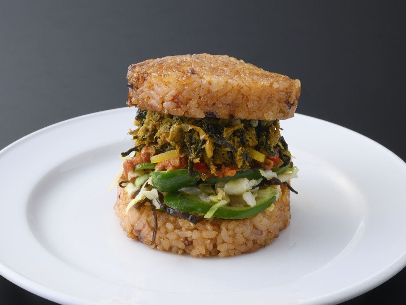 焼きサバ辛子高菜ライスバーガー