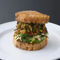 焼きサバ辛子高菜ライスバーガー