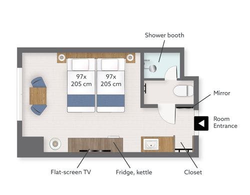 Studio 25 Twin （Non smoking）