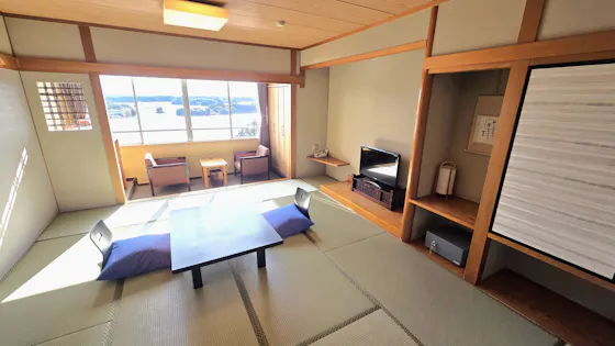 ห้องพักแบบญี่ปุ่นวิวทะเล (ตัวอย่าง)