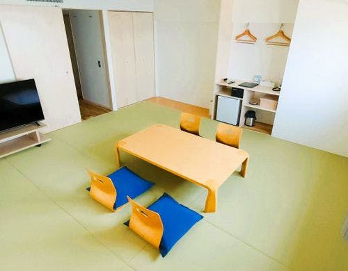 ローベッド仕様のツインルーム