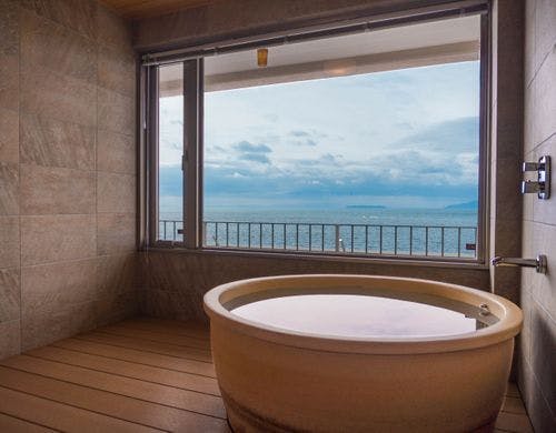 展望風呂からはオーシャンビュー
