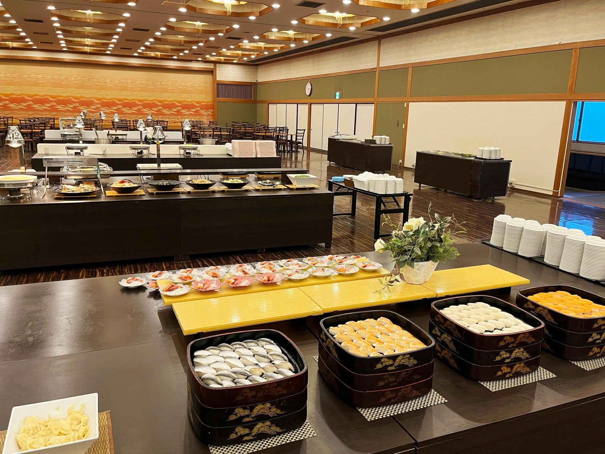 晚餐自助餐範例。