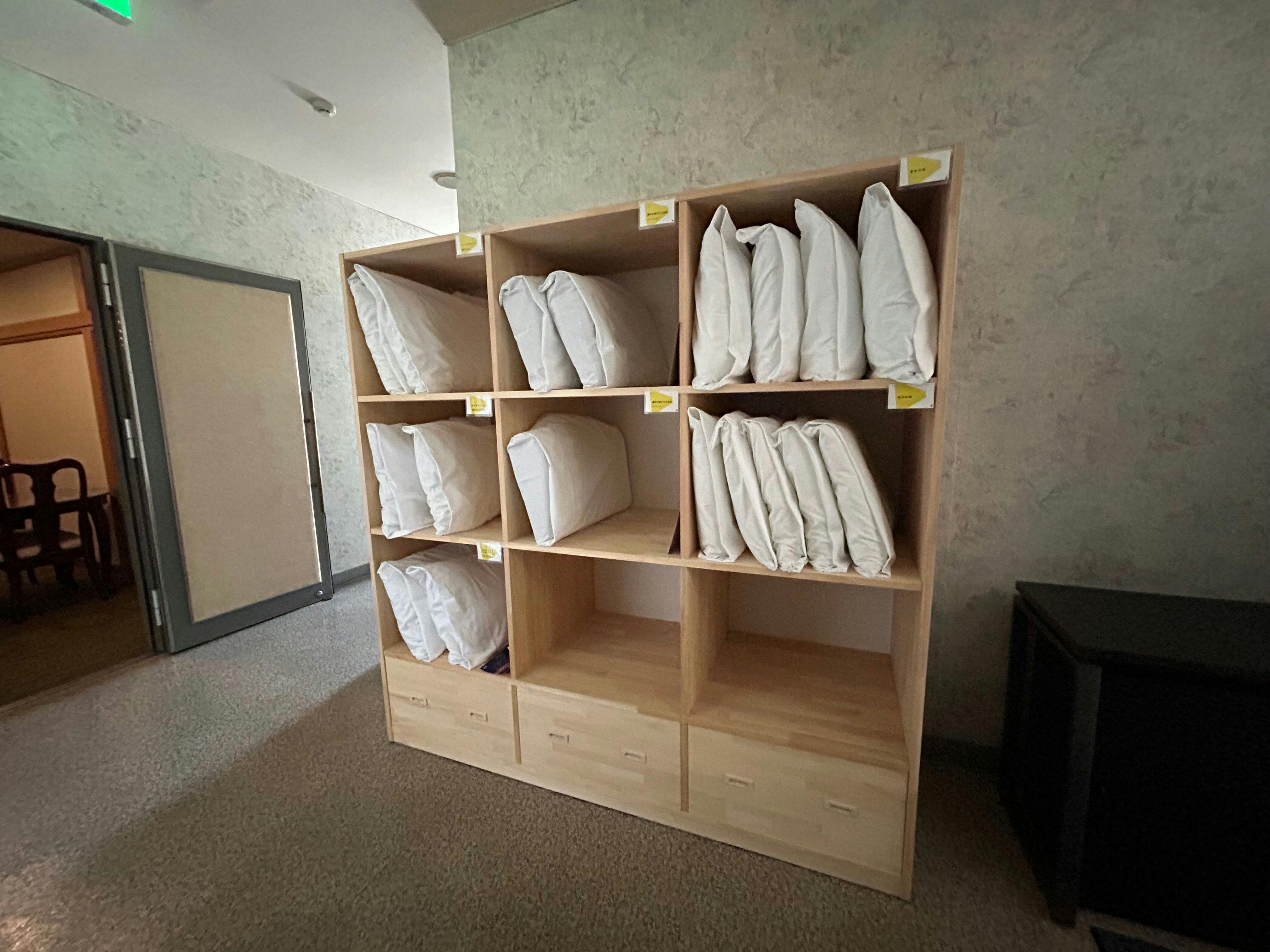 【선택 가능한 베개】1층에서 준비되어 있습니다.