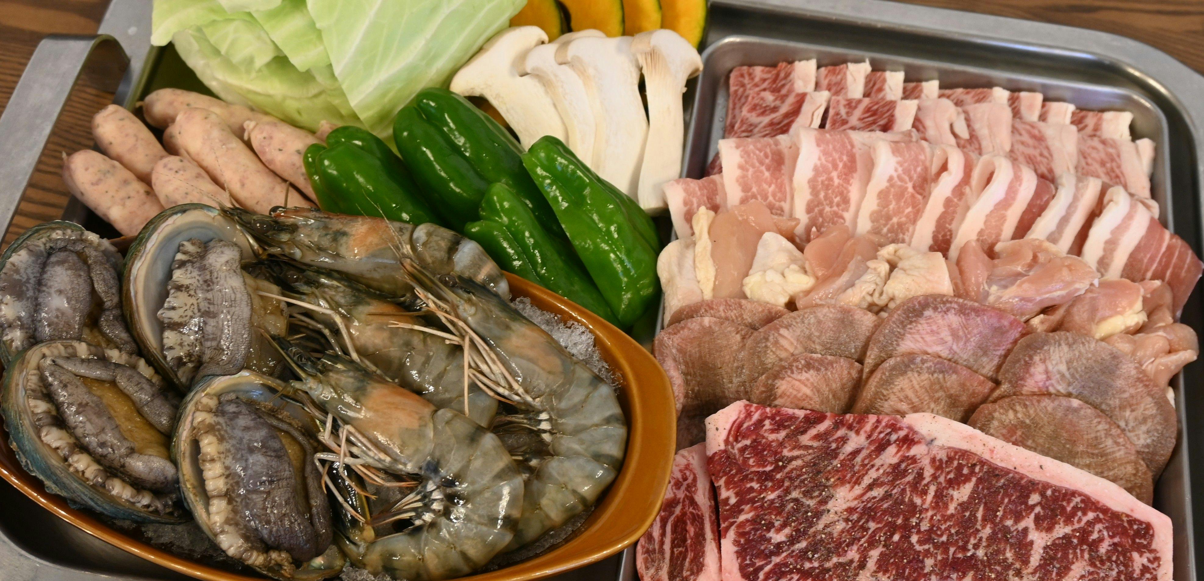 ภาพตัวอย่างวัตถุดิบสำหรับบาร์บีคิว