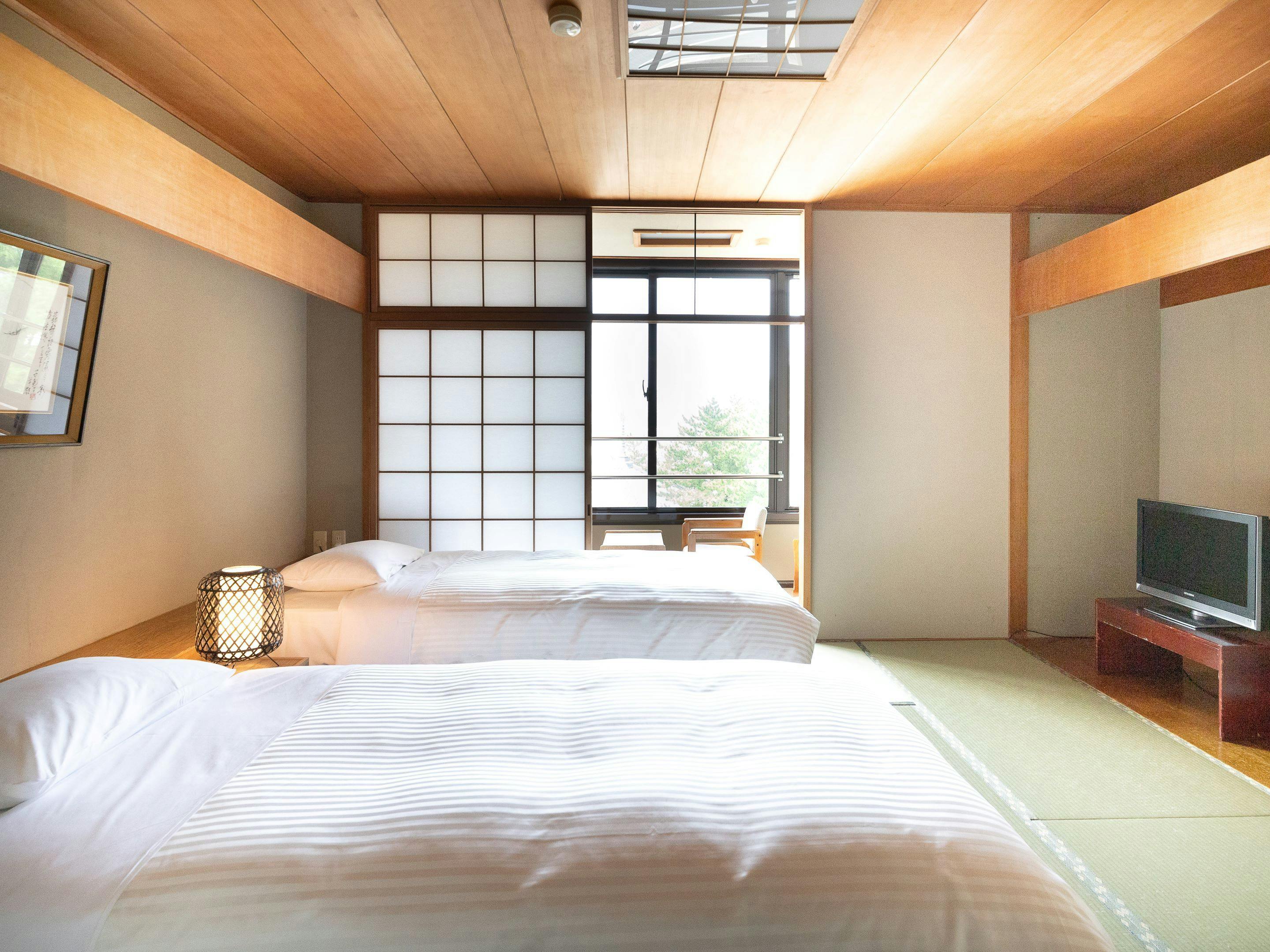 Annex Shirasuna/Kamar Gaya Jepang (Twin Bed)/Tanpa Bak Mandi
