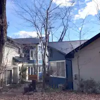 Berdiri tenang di tengah hutan Azumino