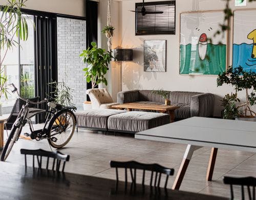 システムキッチンでお料理をしたり