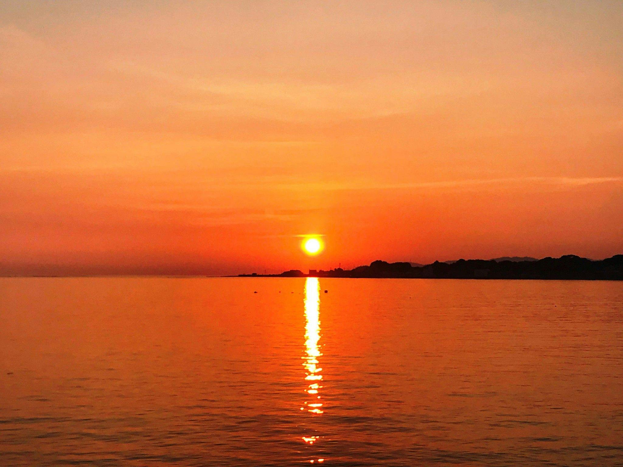 從我們住宿眺望的夕陽