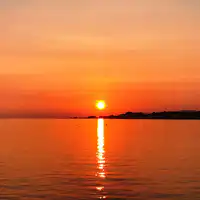 從我們住宿眺望的夕陽