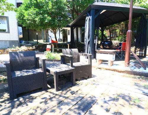 のんびり過ごせるバーベキュースペース